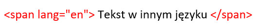 Znacznik lang w HTML