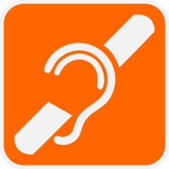 Ikona bariery dostępności - słuchowe